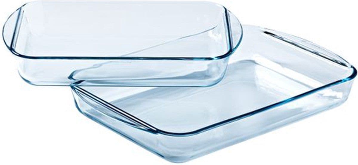 Pyrex Essentials - Ovenschaal Rechthoek met Grepen - Borosilicaatglas