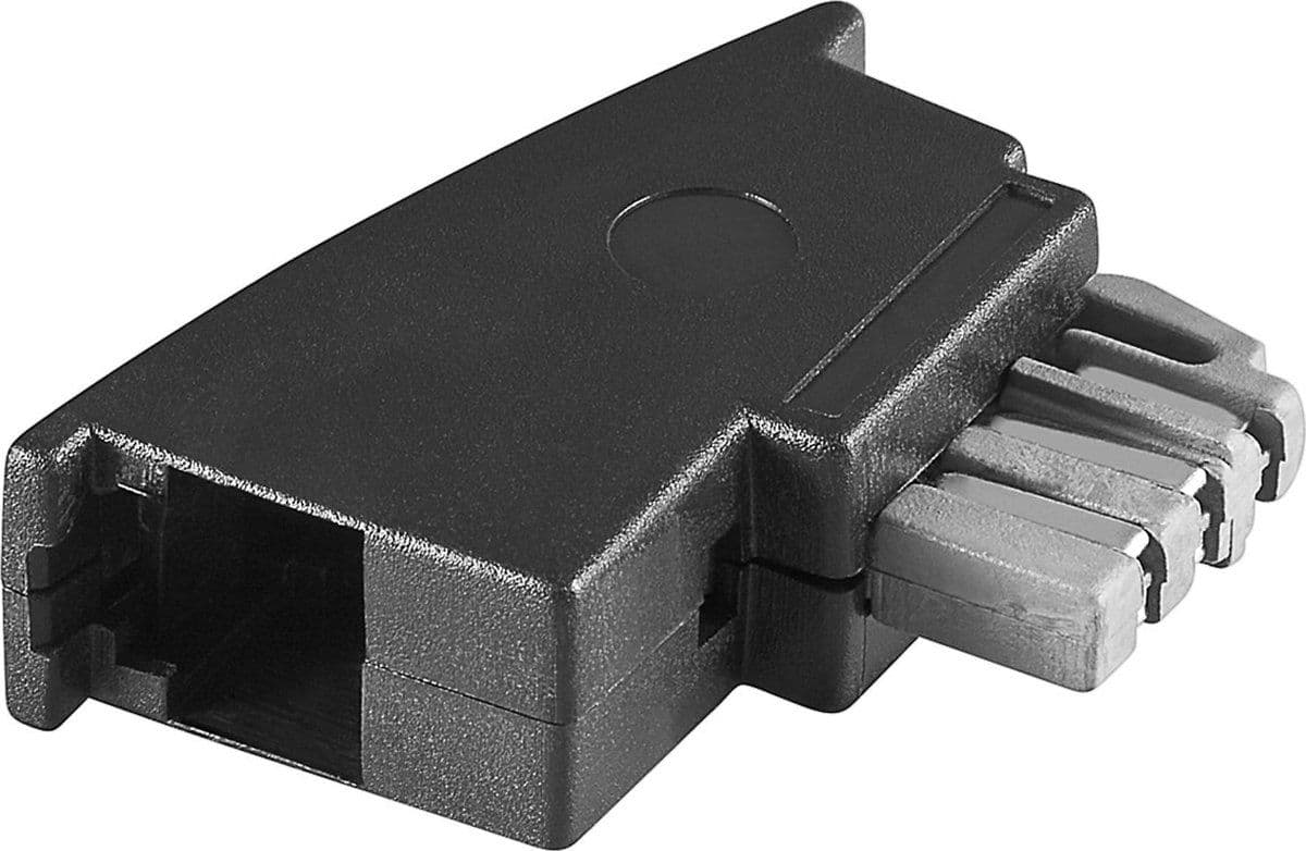 Wentronic TAE-N/RJ11 Adapter - TAE-N naar RJ-11/RJ-14 - Zwart