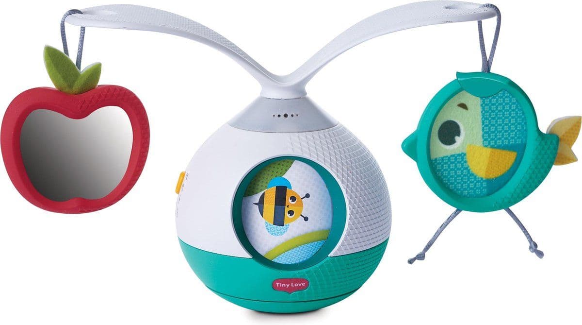 Tiny Love Tummy Time Muziekmobiel - Meadow Days - 2-in-1 Tummy Time & Meeneem mobiel - Blauw