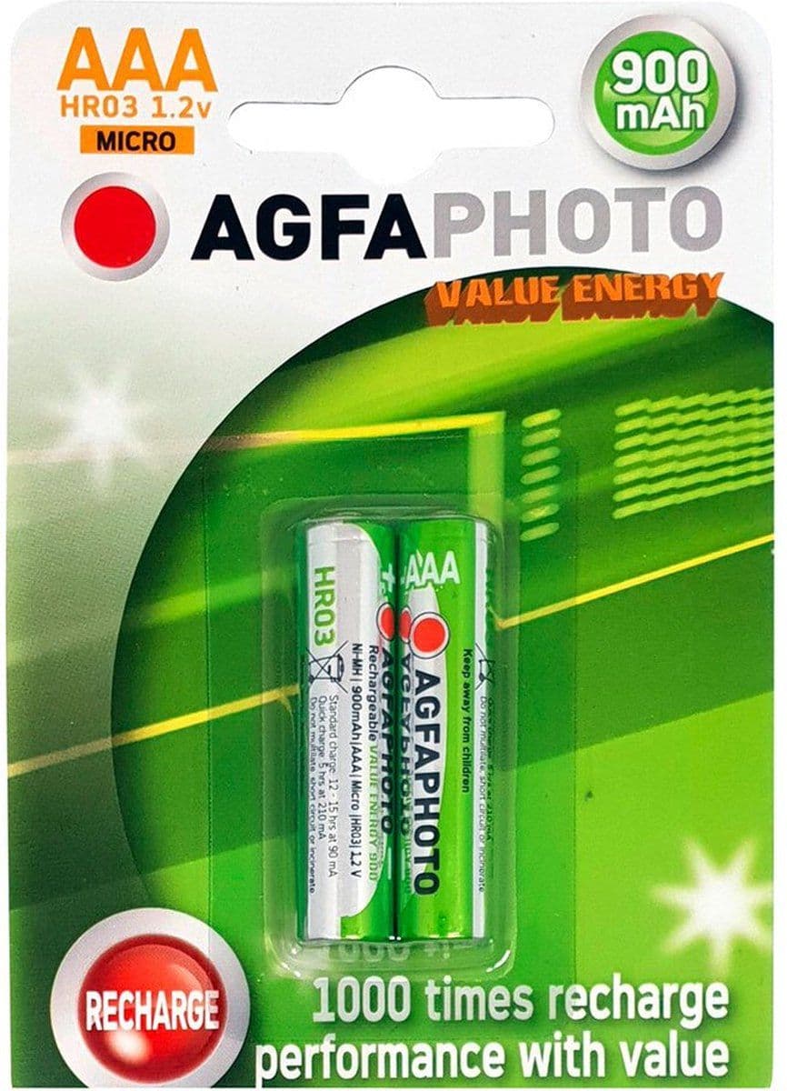 AgfaPhoto NiMh Micro 1000 mAh - Oplaadbare batterij AAA - NiMH