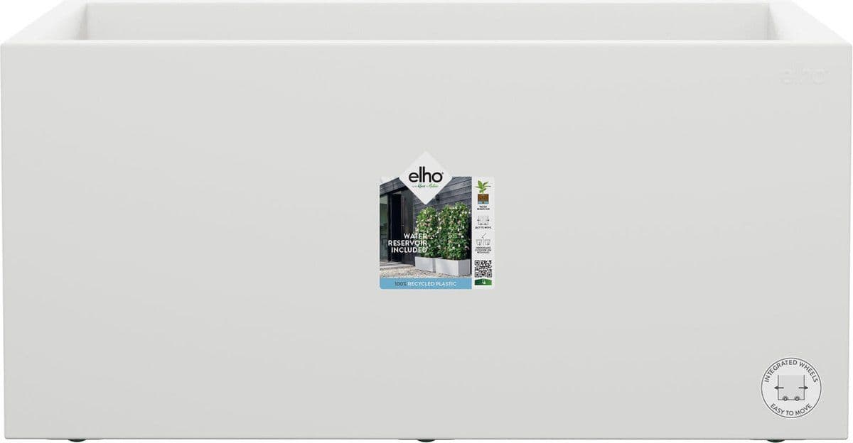 Elho Vivo Next Lang 80 - Plantenbak - 100% Gerecycled Plastic - L 78.0 x H 37.9 cm - Wit