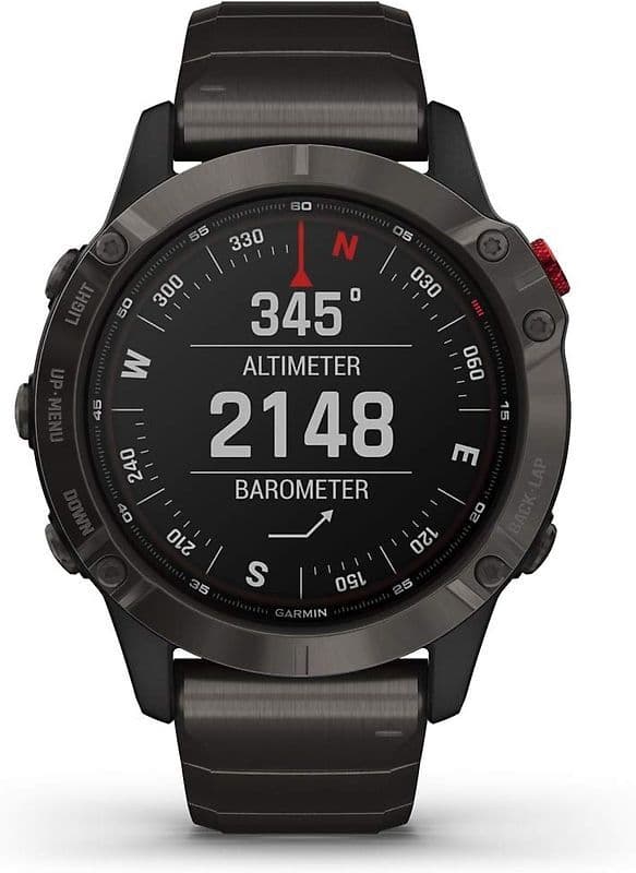 Garmin Fenix 6 47 mm titanium met een titanium met eenalen polsband [Pro Solar Edition]