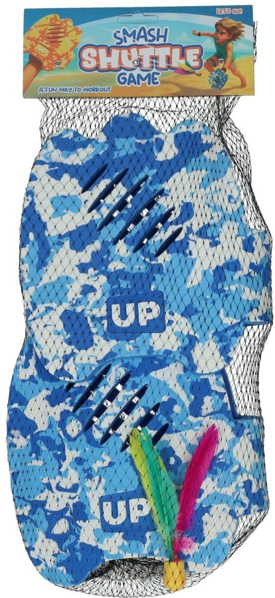 UP Smash Shuttle Game - Actief Smashspel - 2 Foam Handpads - Multi kleuren