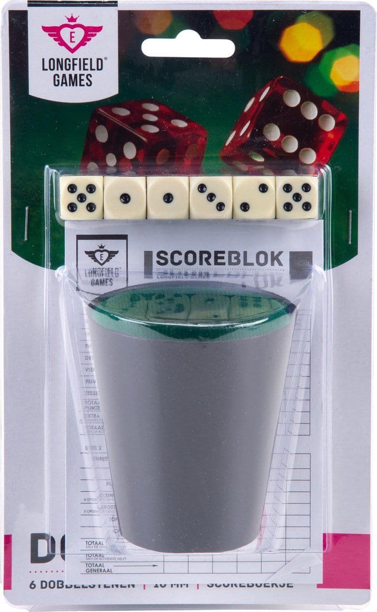 Dobbelsteenset - Scoreblok - 6 Dobbelstenen