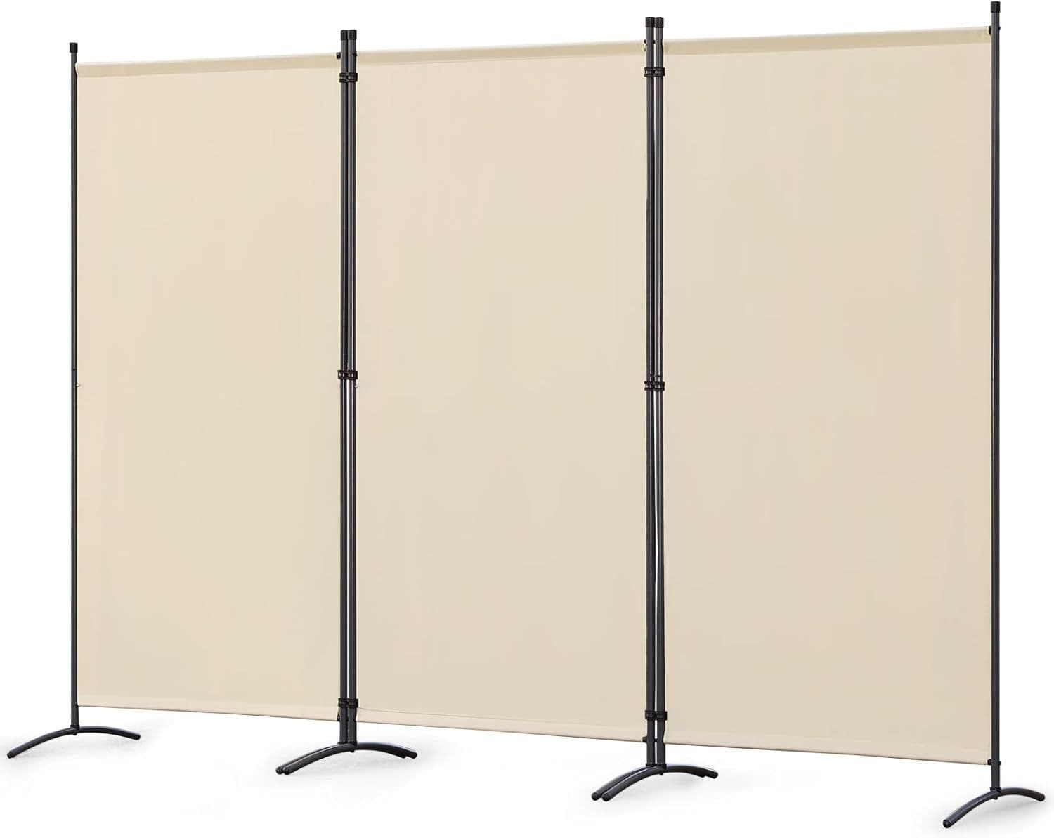 Angel Living Paravent - 3-delig - Opvouwbaar - 243 x 180 cm - Beige
