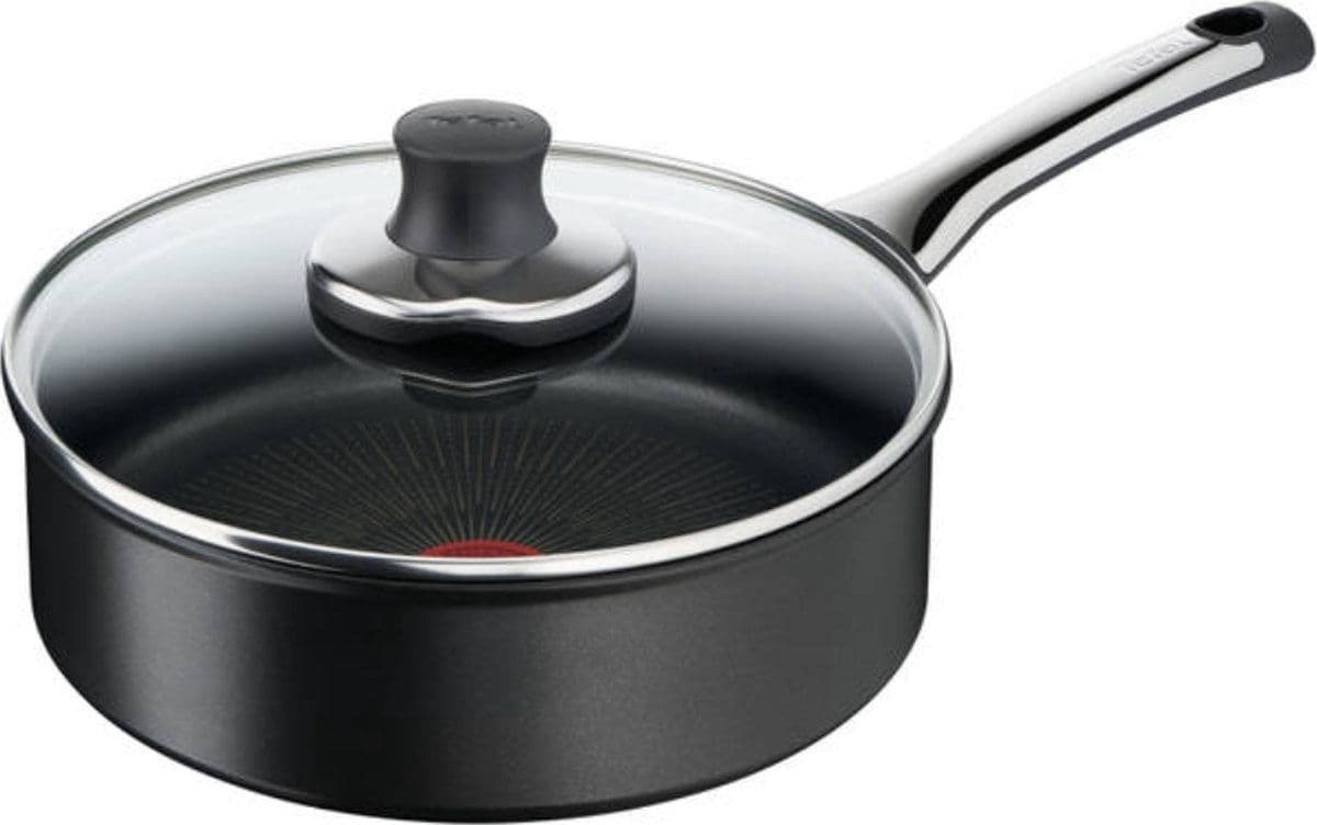 Tefal Excellence - Hapjespan - Titanium anti-aanbaklaag - 24cm - Zwart