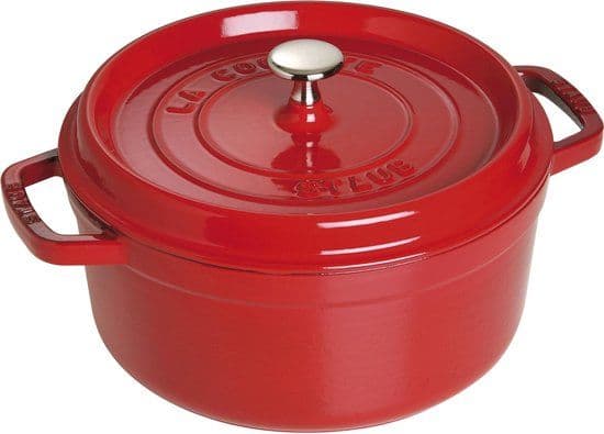 Staub - Braadpan - Gietijzer - ø 24 cm - Kersenrood