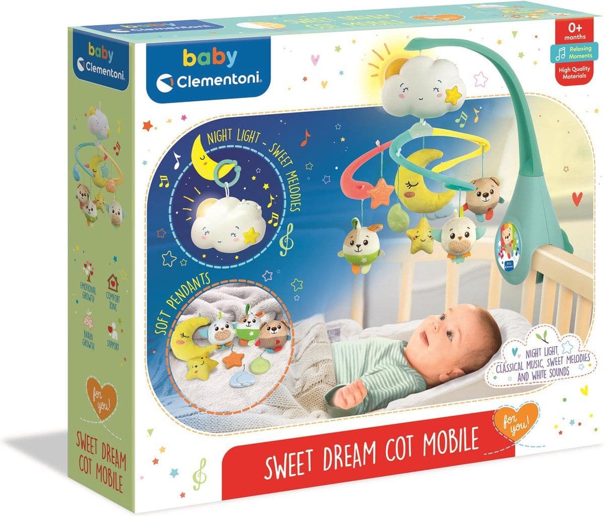Cot Mobile - Muziekdoosje met draaiende figuurtjes - Multi kleuren