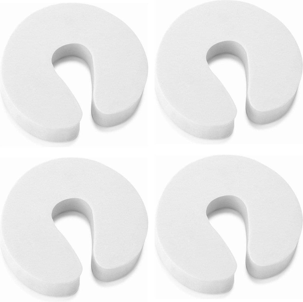GS deurstopper - deurklem foam - kinderbeveiliging - wit (4 stuks)