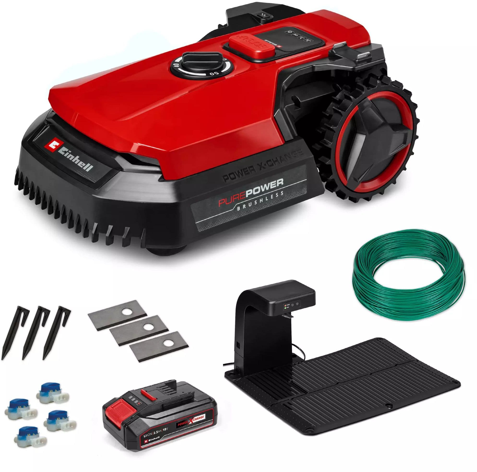 Einhell FREELEXO 500 - Robotmaaier - App-bediening Regensensor - Rood Zilver Zwart