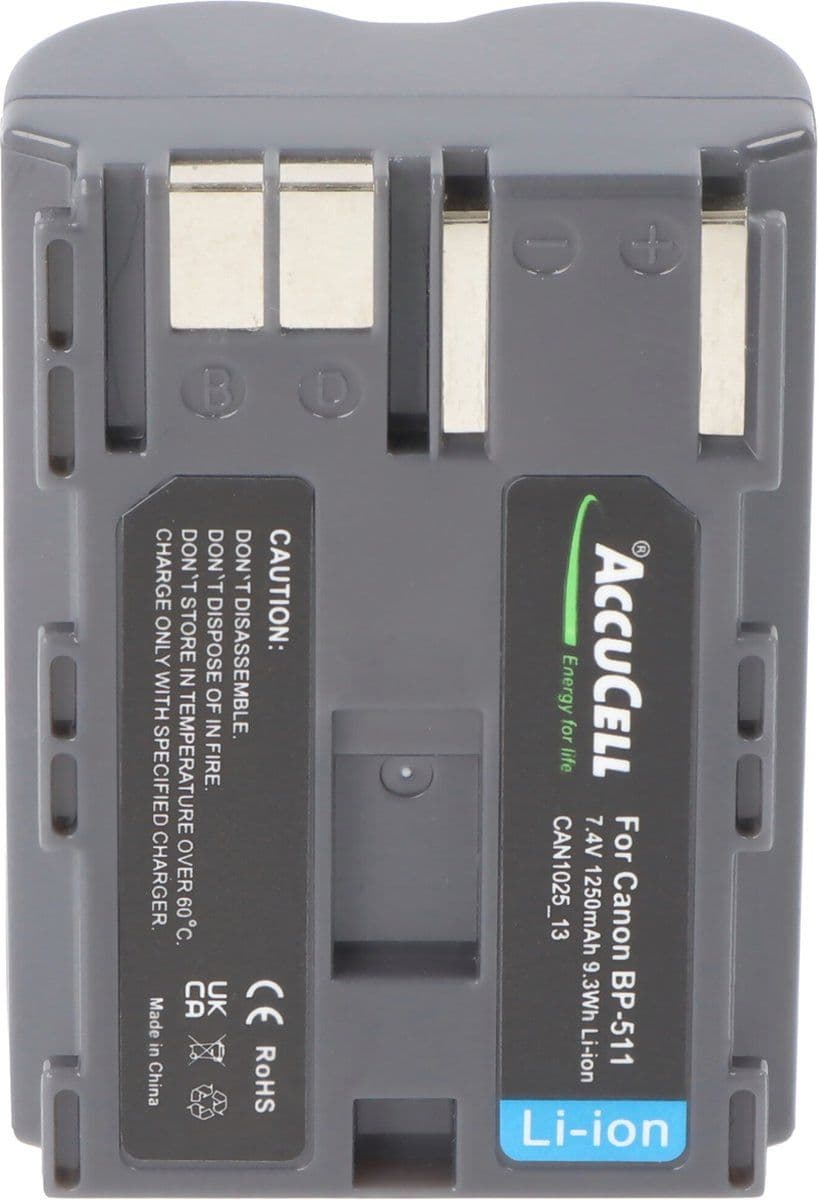 AccuCell-batterij geschikt voor Canon FV30 digitale camera