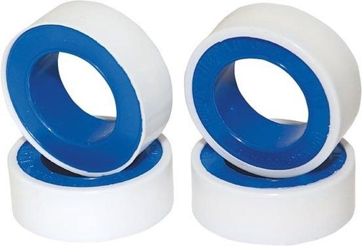 TEFLONTAPE - 4 ROLLEN - Kleeft perfect op koper en gegalvaniseerd staal (4 rollen)