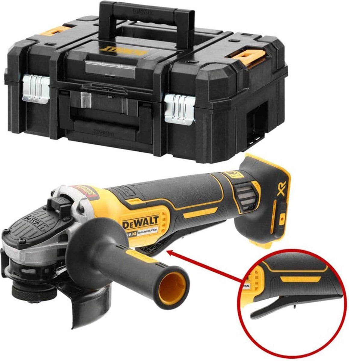 DeWalt DCG406NT-XJ - Haakse slijper - 18V Brushless motor - 125 mm schijfdiameter