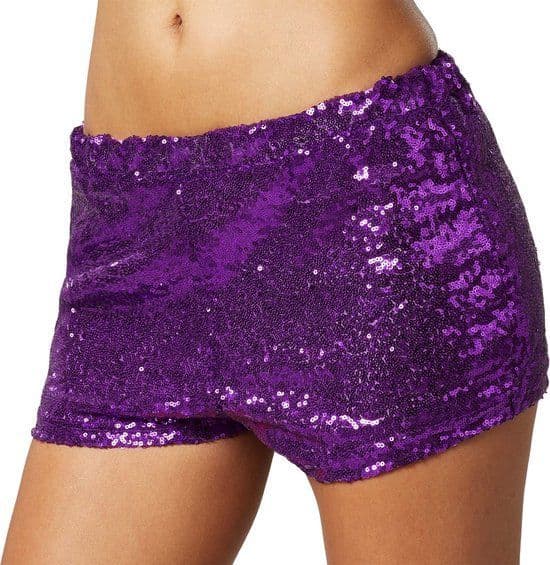 Dressforfun Pailletten-short - Hotpants - Glinsterende pailletten - Lila