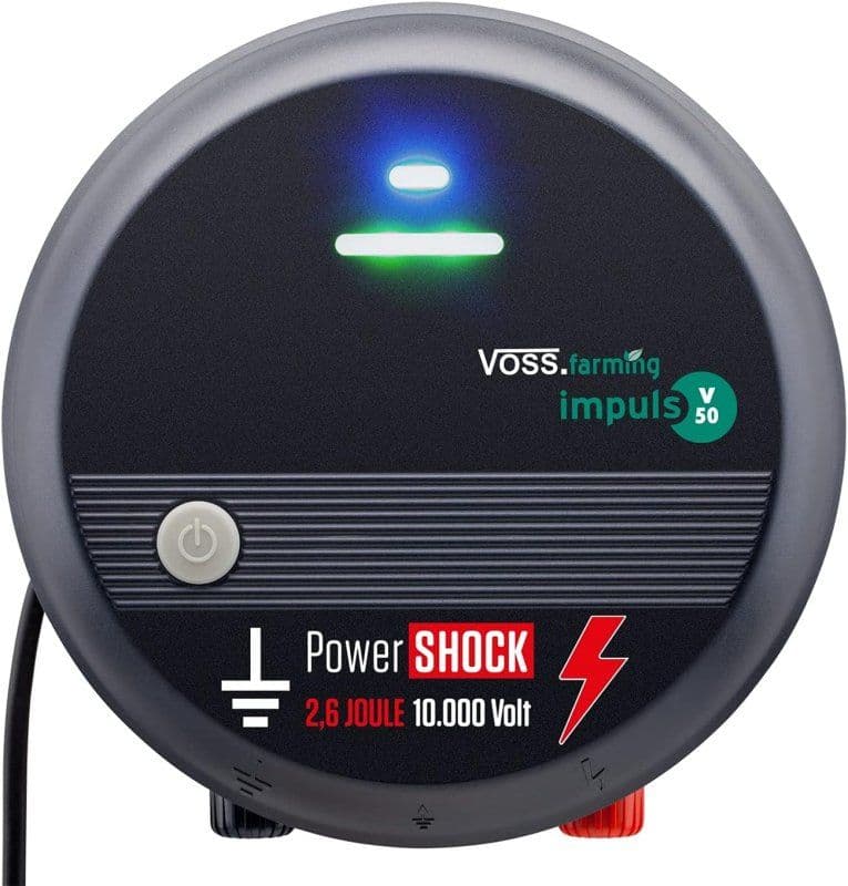 VOSS.farming "Impuls V50" 230V netstroom schrikdraadapparaat, 2.6 joule, 10.000 volt, weideklok