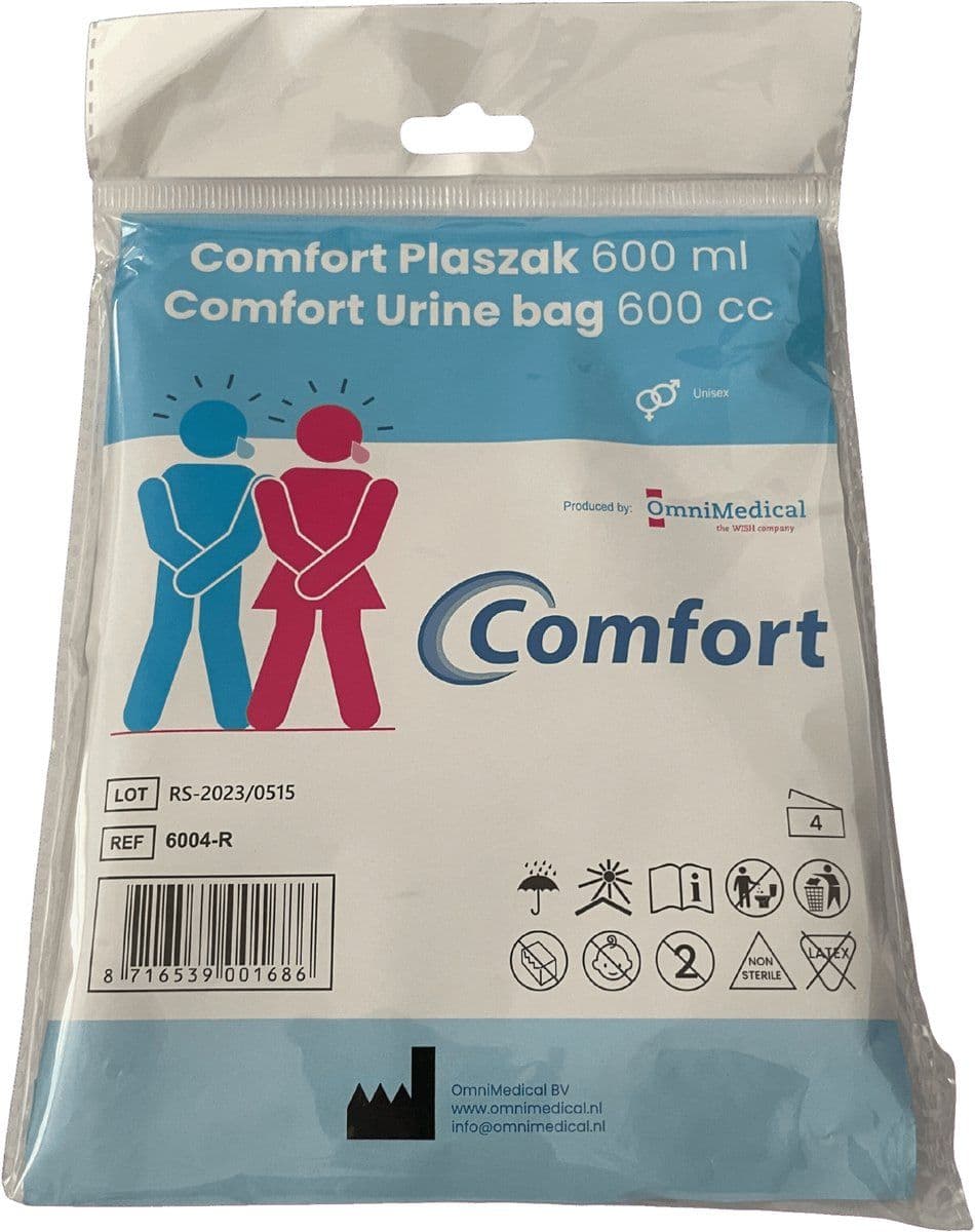Comfort Plaszak - Wegwerptoilet - 600 ml absorptie - (4 stuks)