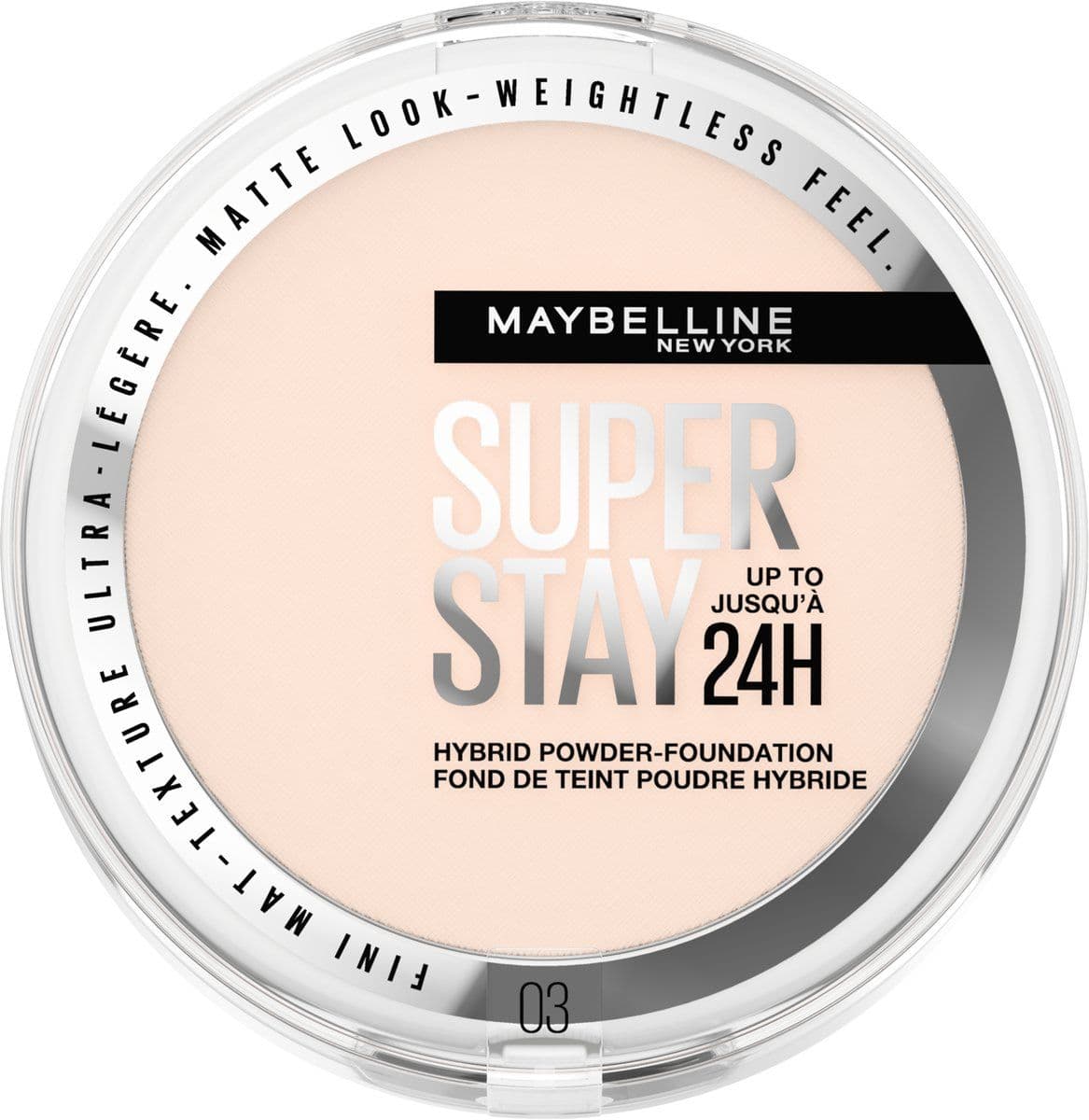 Maybelline New York - SuperStay 24H Hybrid Powder Foundation - Matte dekking - 03