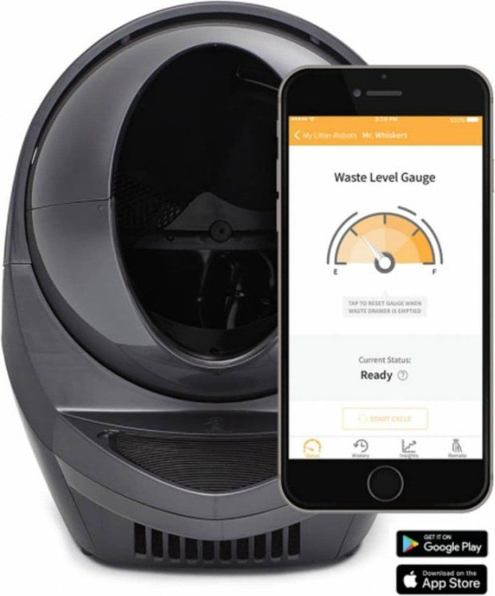 Litter-Robot 3 Connect - Automatische Zelfreinigende Kattenbak - Wifi - Grijs