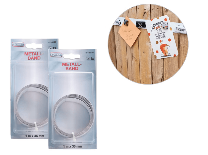Connex Zelfklevende Metalen Tape - Sterk en Duurzaam - 1 meter x 35 millimeter - Zilver (2 stuks)