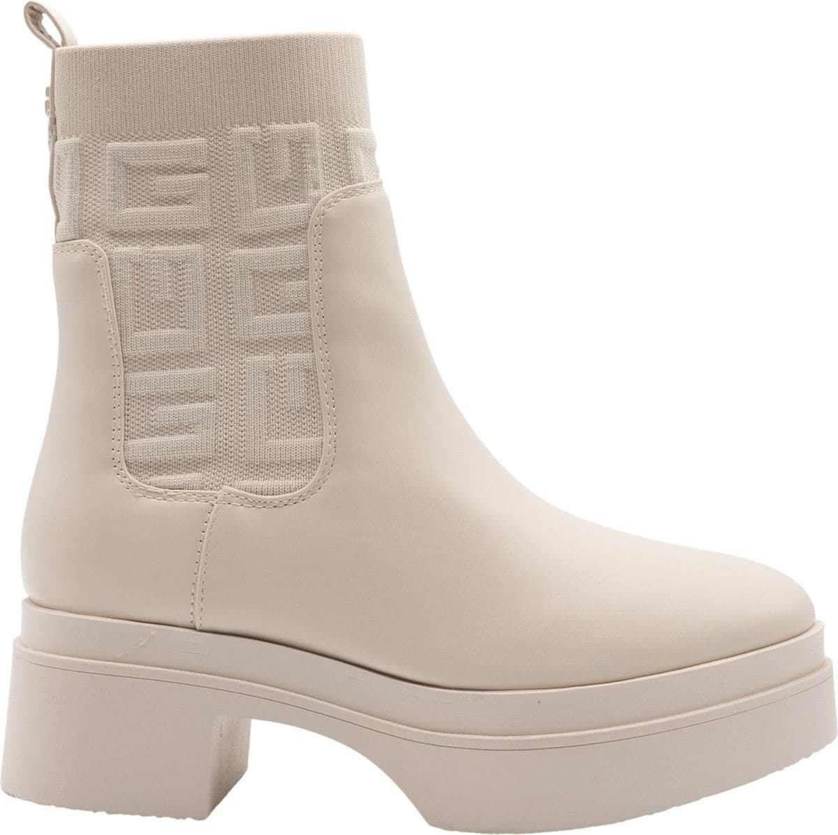 GUESS Keanna - Chelsea boots - Luxe stoffen bovenkant - Wit