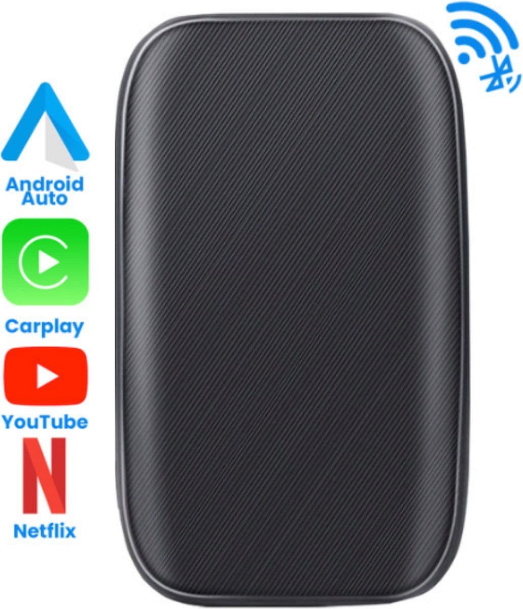 Dokx Carplay Dongle - Draadloze AI Dongle - Geschikt voor Apple CarPlay & Android Auto - 5GHz - 8GB - 128GB uitbreiding - Compact - Zwart