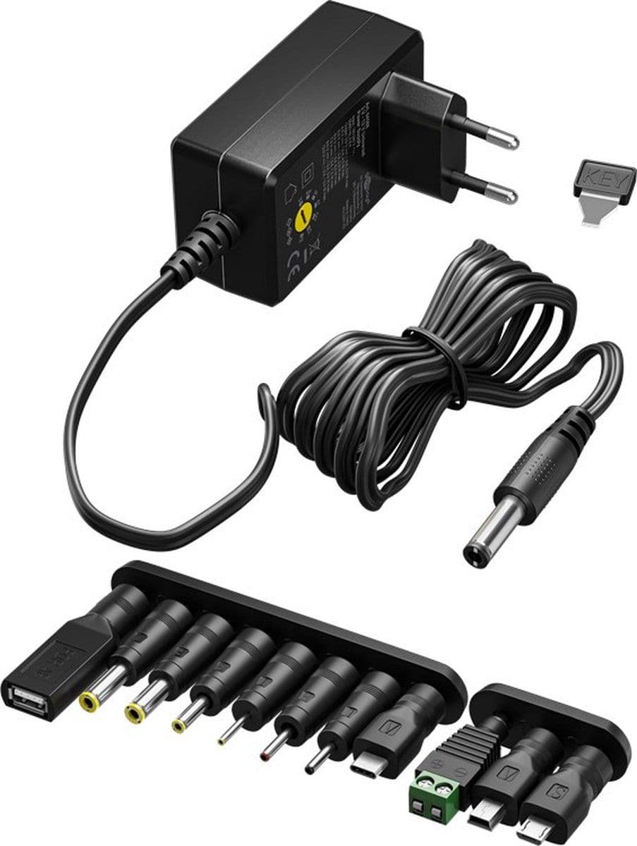 Goobay 64568 - Universele adapter - 12V 27W - Zwart