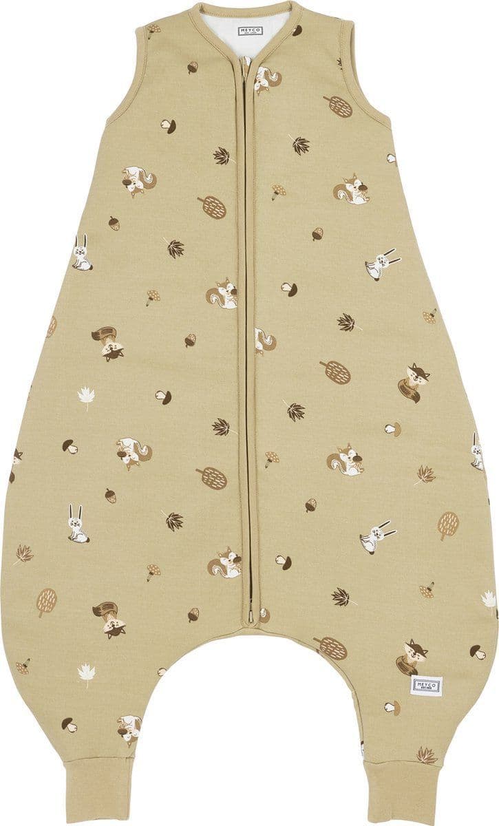 Meyco Forest Animals - Baby Slaapzak Jumper - Gevoerd - Sand - 104cm