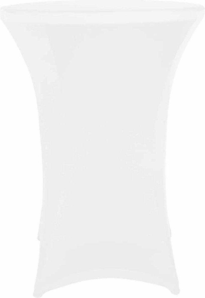 Perel Hoes - Statafel - Rekbaar elastaan - Ø 80 cm x 100 cm - Wit