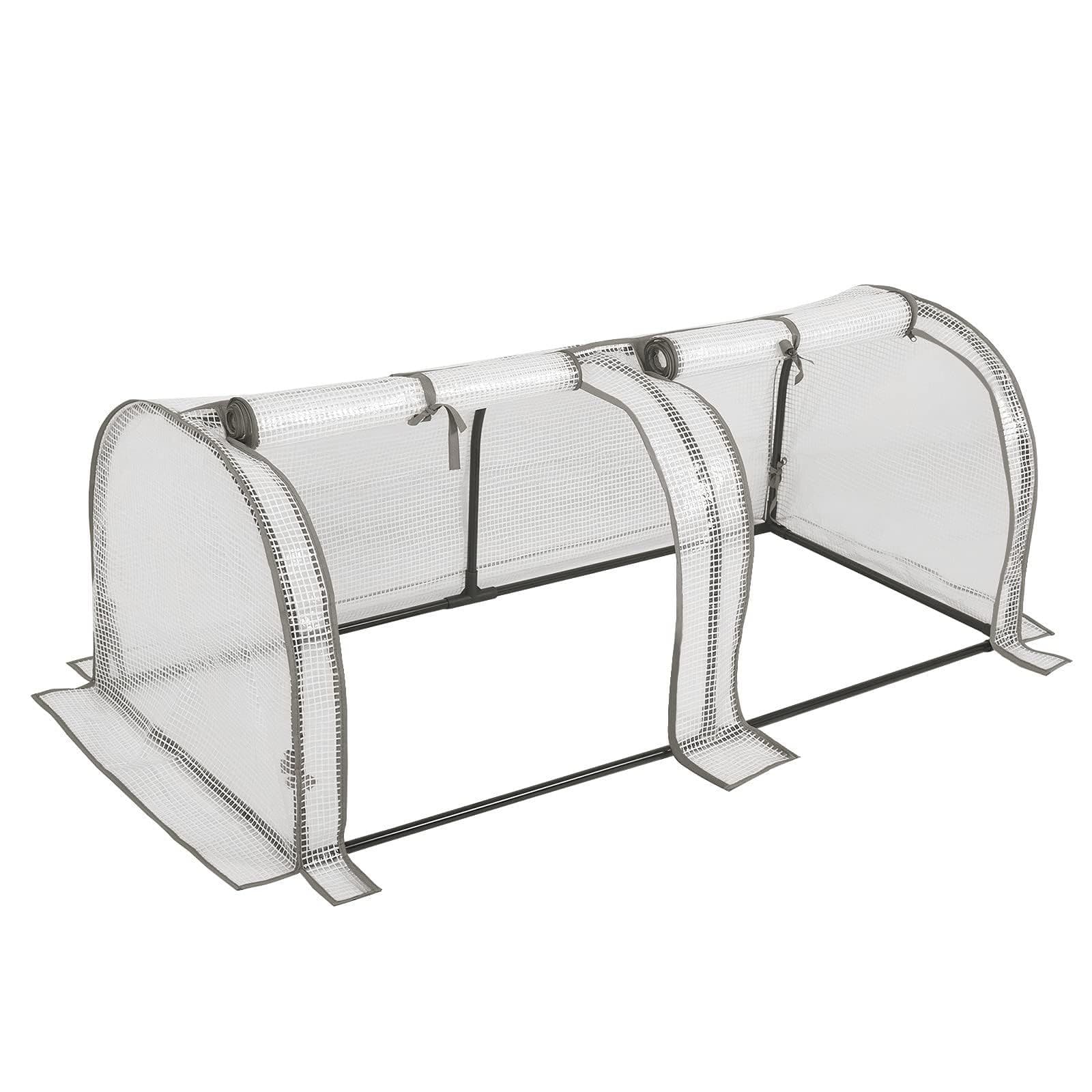 WOLTU tomatenkas - mini serre - waterdicht UV-bestendig PE rasterfolie - wit - 130 x 60 x 50 cm