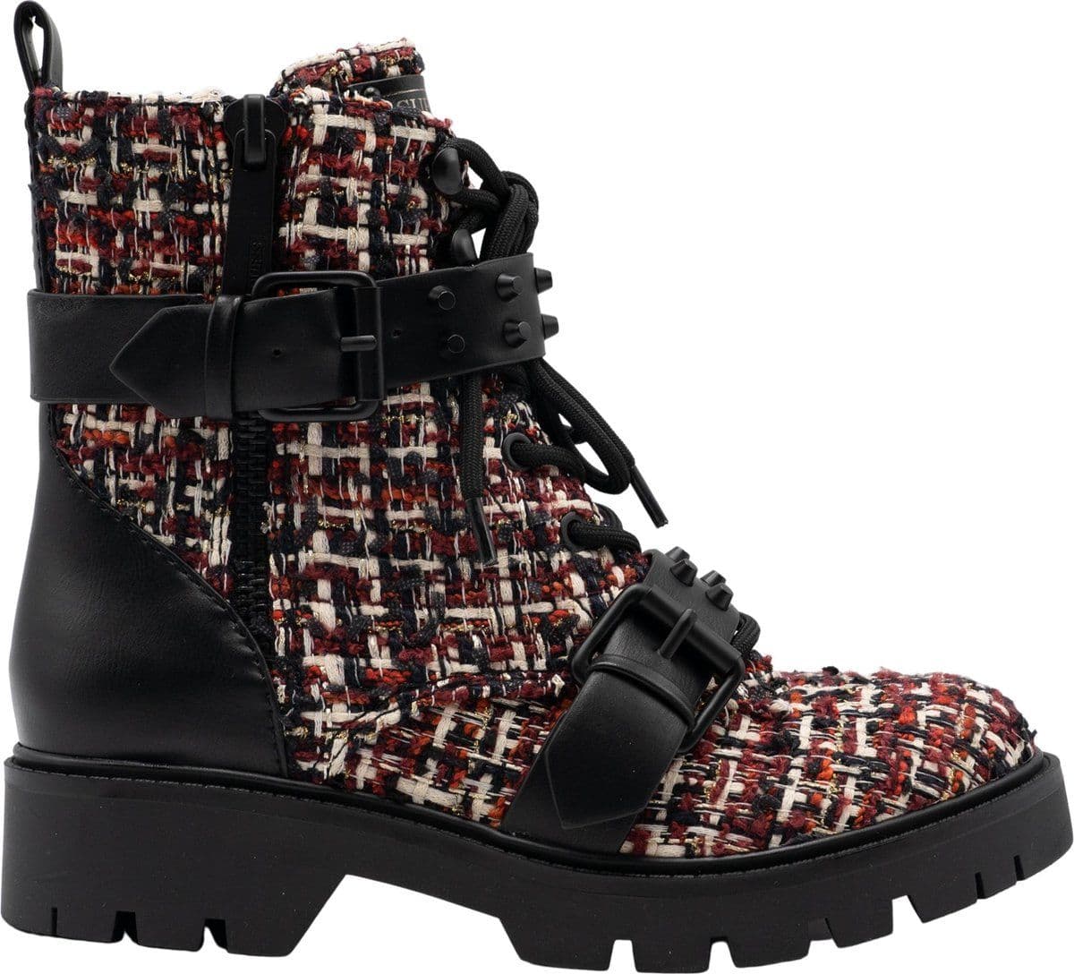 GUESS Rodeta4 - Biker boots - Stoere uitstraling - Zwart/Rood - Maat 36