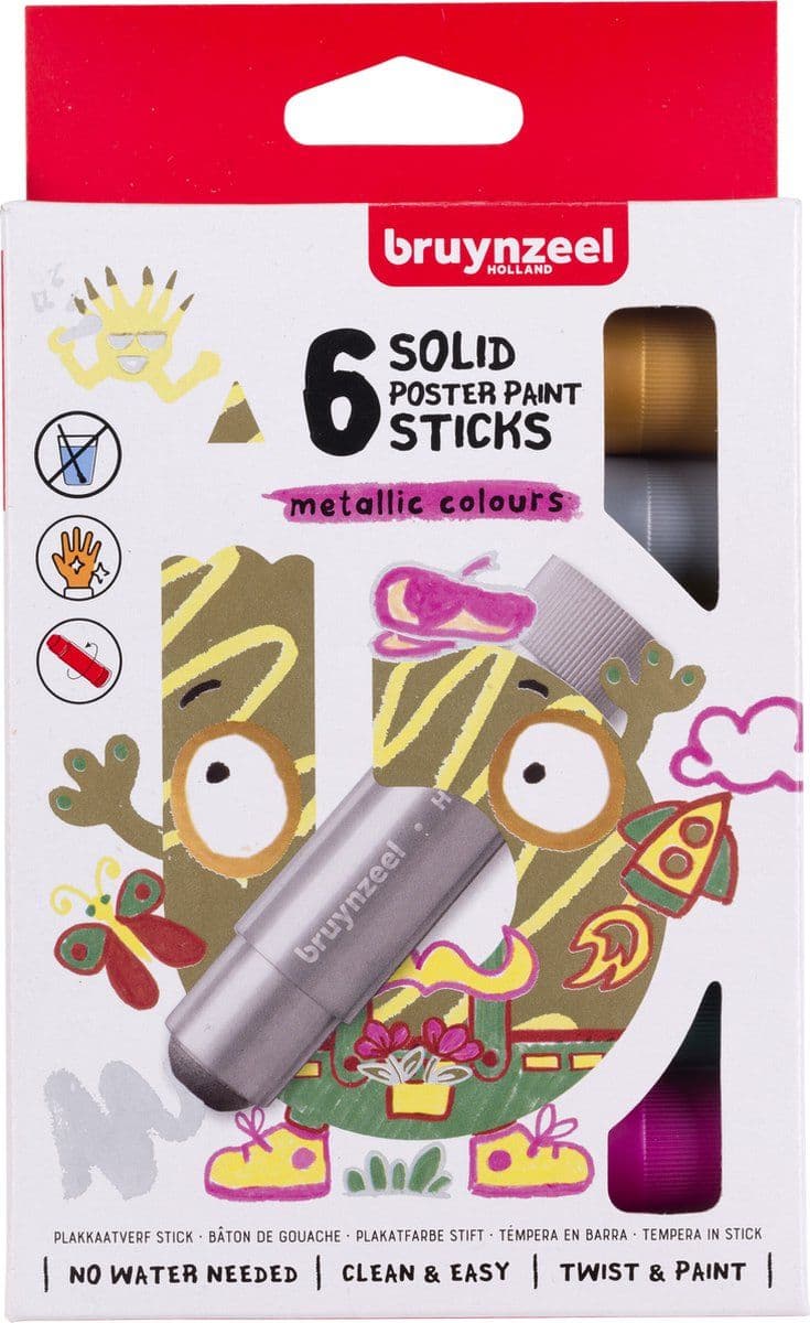 Bruynzeel Plakkaatverf Sticks - Verfstiften - Metallic kleuren