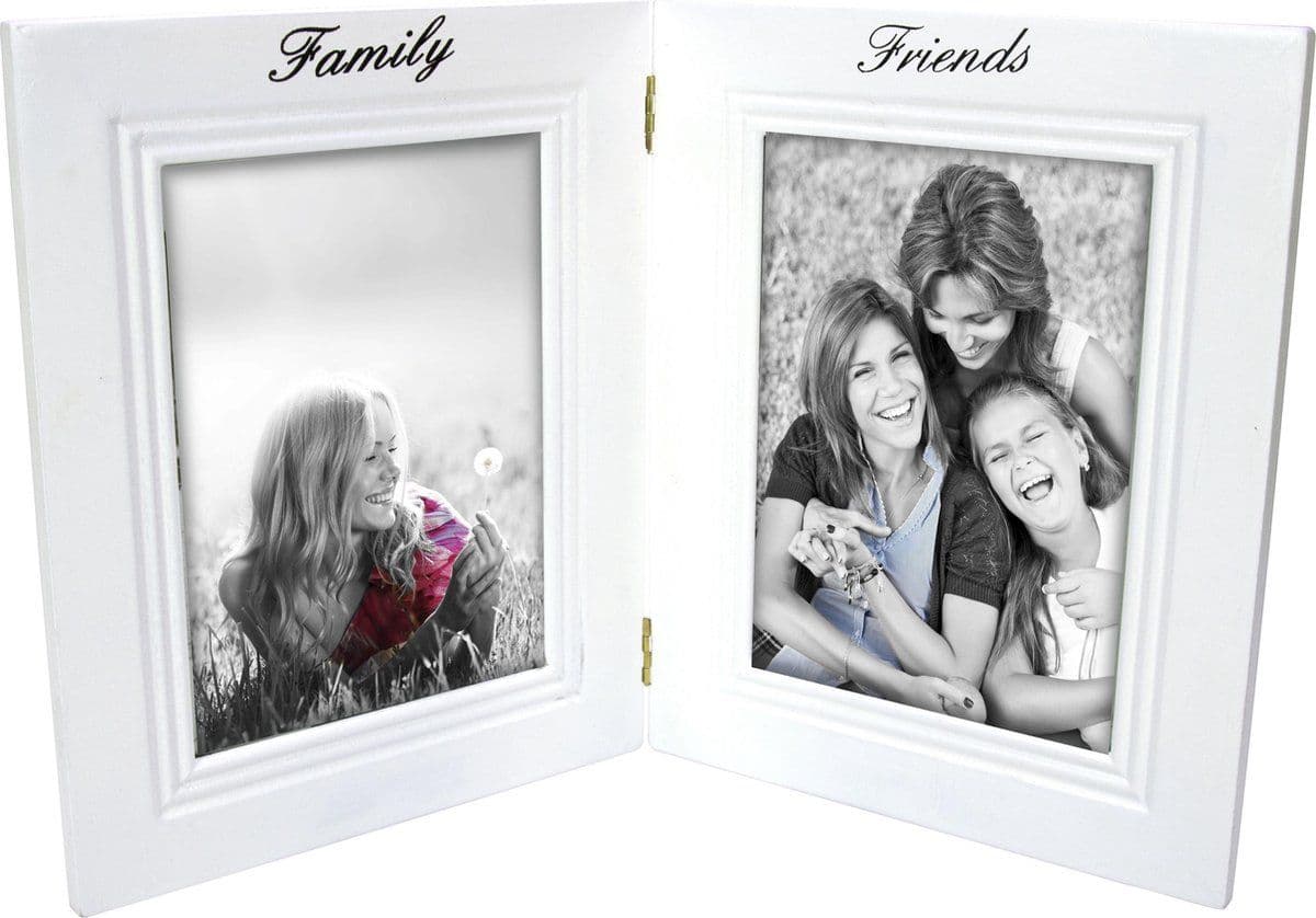 Gusta duo-fotolijst 'Family & Friends' - 2 foto's 13 x 18 cm - Wit