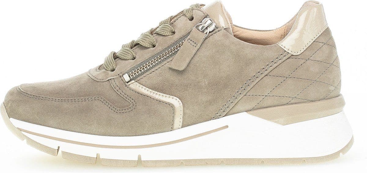 Gabor 86.588 - Lage sneakers - Suède met lak-accenten - Lichtgroen (maat 40.5)