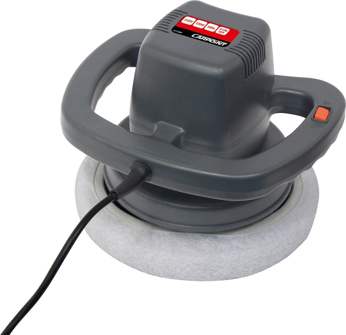 Carpoint Poetsmachine - 230V - 120 Watt - 3100 poetsbewegingen/min - Diameter polijstwiel 240mm - Kabellengte 2 meter