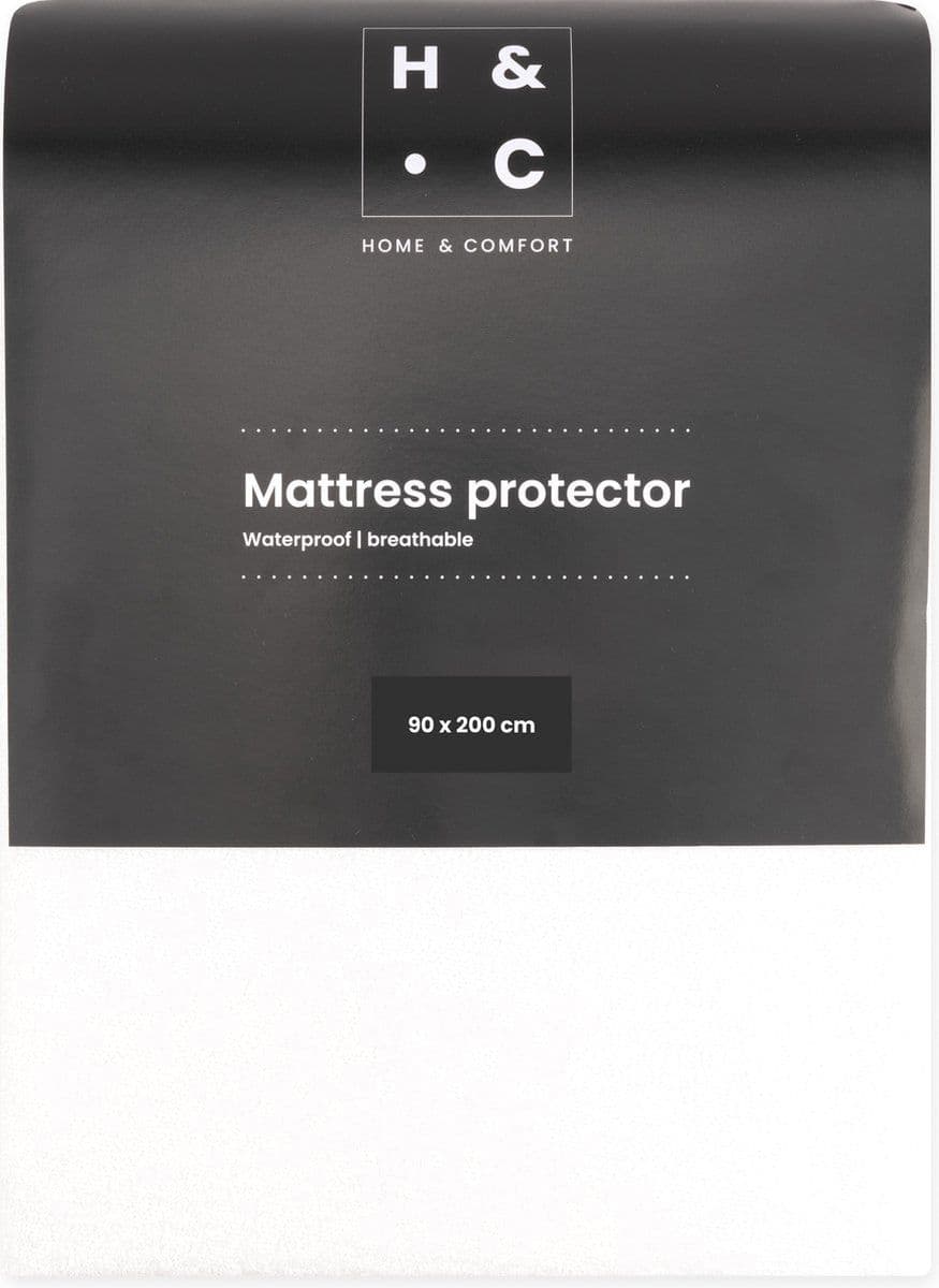 H&C Waterdichte Matrasbeschermer - 90 x 200 cm - Ademend & Anti-allergeen - Wit