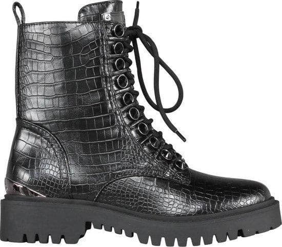 Guess Oxana - Bootie - Crocoprint - Zwart - Maat 38