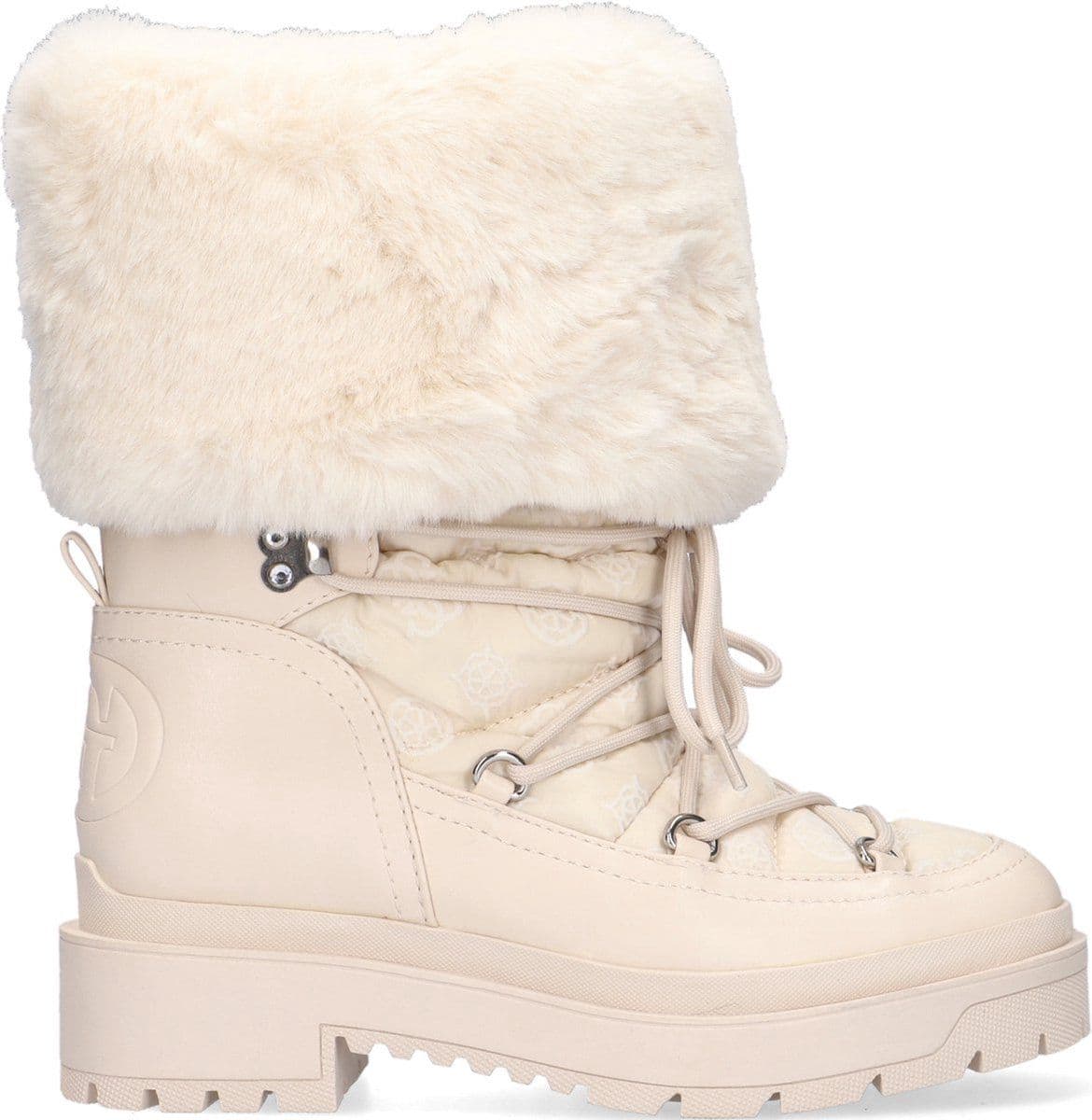 Guess Larya - Vachtlaarzen - Faux fur binnenzijde - Crème - Maat 41