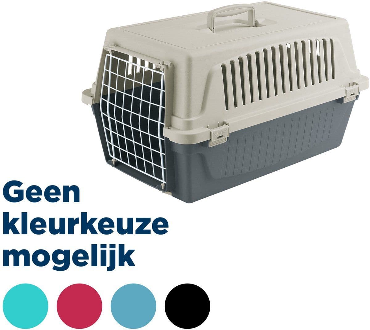 Ferplast Atlas Slovenie - Transportbox - Goedgekeurd voor luchtvaart - 58 x 37 x 32 cm - Grijs