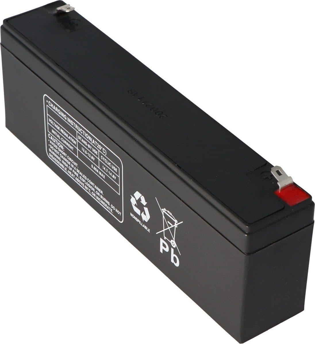 Multipower MP2.2-12 - Loodaccu - 4.8mm Faston connector - 12V 2Ah