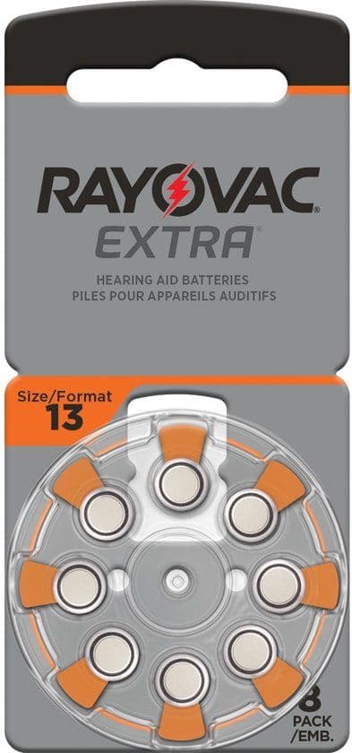 Rayovac Extra P13 - Hoortoestelbatterijen - Active Core Plus Technologie - Oranje