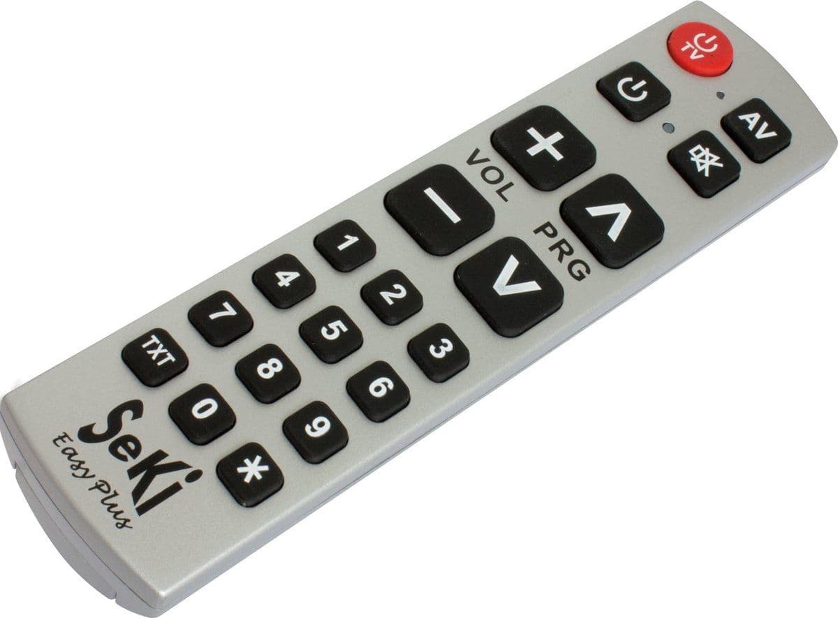 Seki Easy Plus - Universele afstandsbediening - Met numeriek gedeelte en teletekst - Grijs