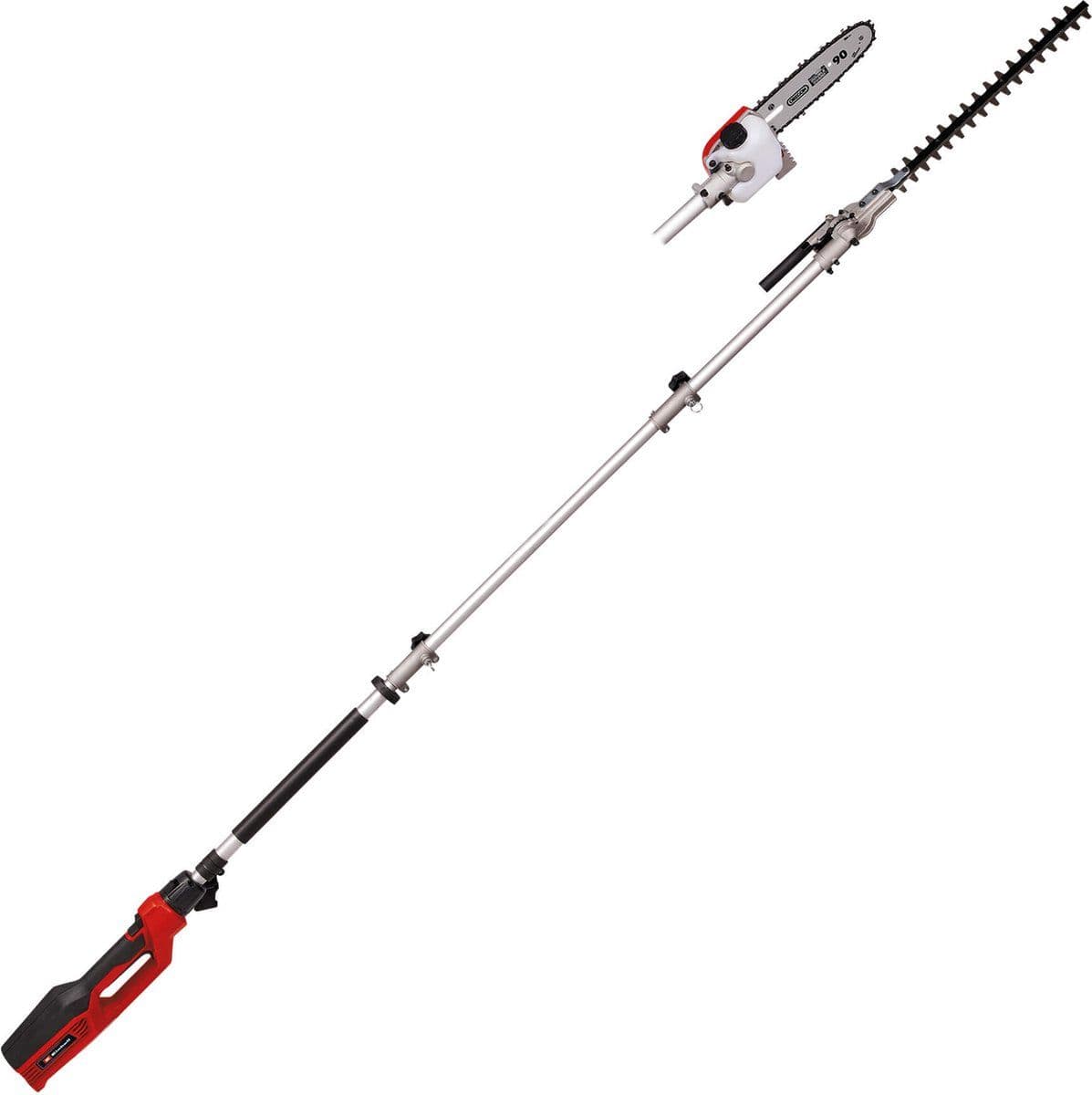 Einhell Elektrische Tuin-Multitool GC-HC 90/2046 T - 900 W - Snoeilengte heggenschaar 41,2 cm - Snoeilengte kettingzaag 18 cm - Geleidesteel maximaal