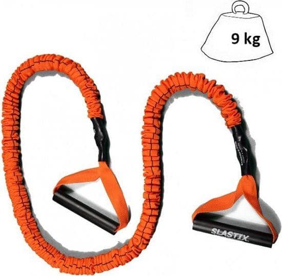 Slastix Toners 1,22 m - Weerstandstube - latex met handvatten - oranje