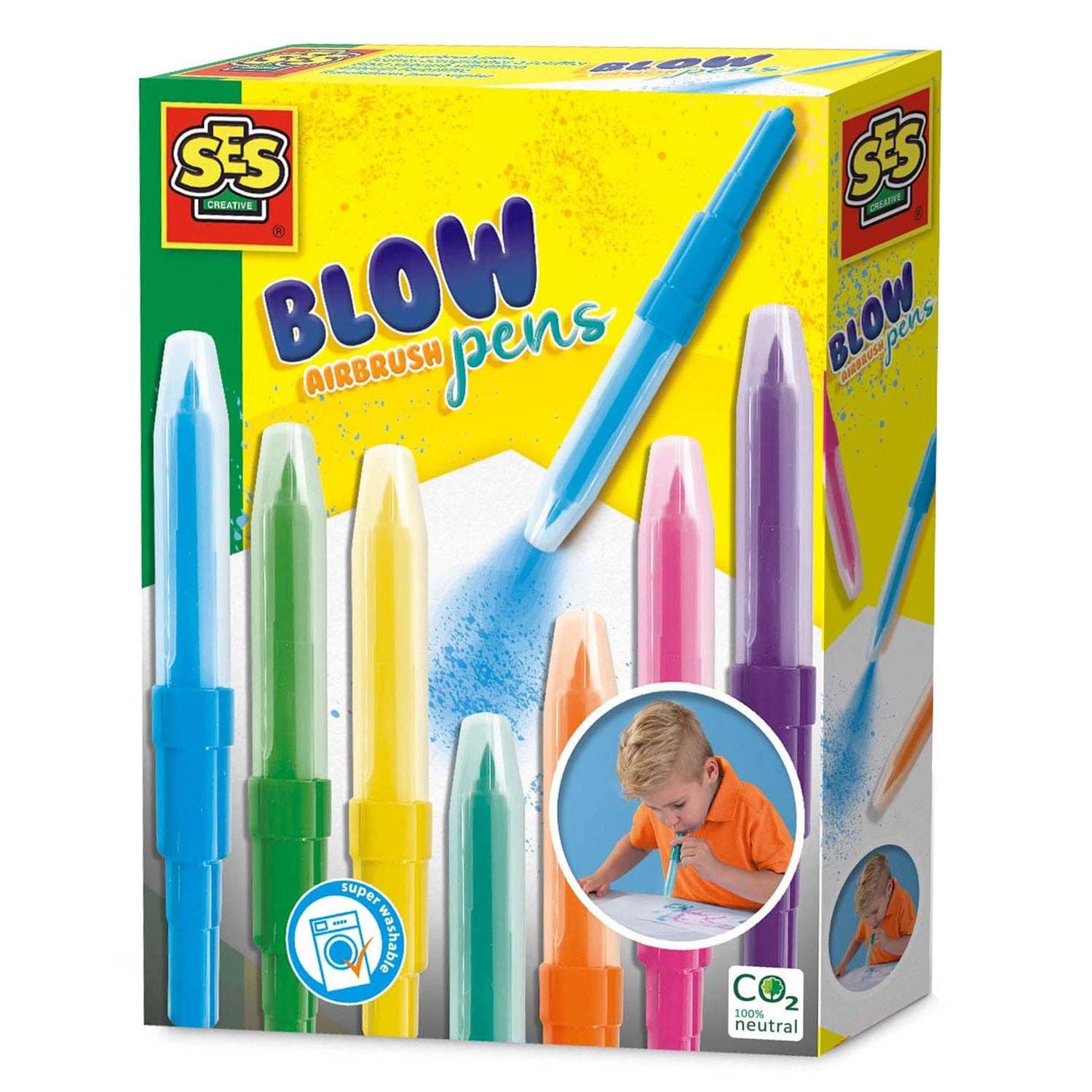 SES Blaas Airbrush Viltstiften - 7 kleuren