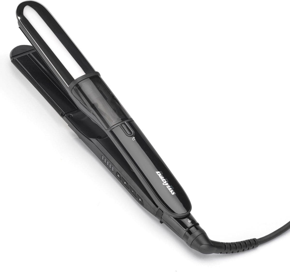 BaByliss ST496E - 2-in-1 Stoom Stijltang - Ionische Anti-Frizz functie - Zwart