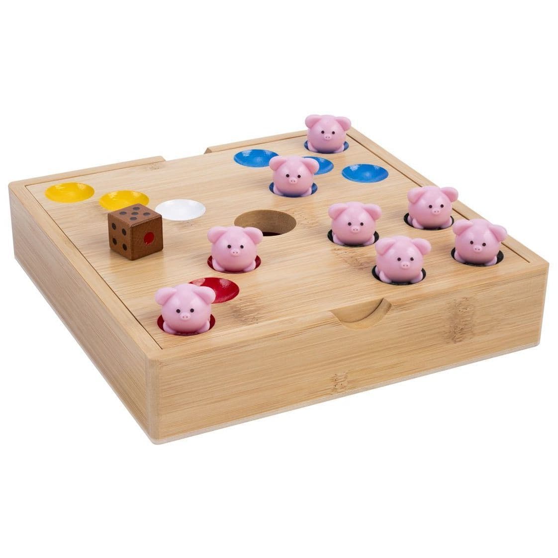 Engelhart Pig Hole Game - Spel voor 2-6 spelers - 60 siliconen varkentjes
