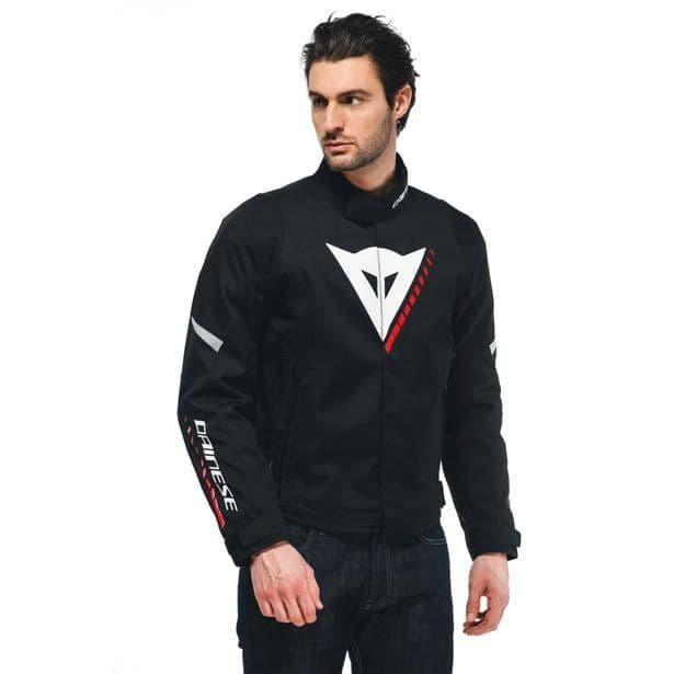 Veloce D-Dry Jacket - Motorjas - Ademend waterdicht - Zwart/wit/rood