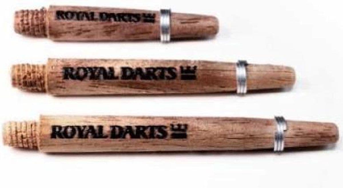 Royal Darts Green Line Dart Shafts Walnoot Medium Green Line.