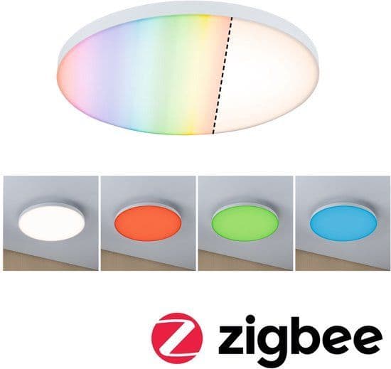 Paulmann Loria - LED Paneel - 400 mm - 22W 2200 lm Zigbee 3.0 Wit Metaal & Kunststof