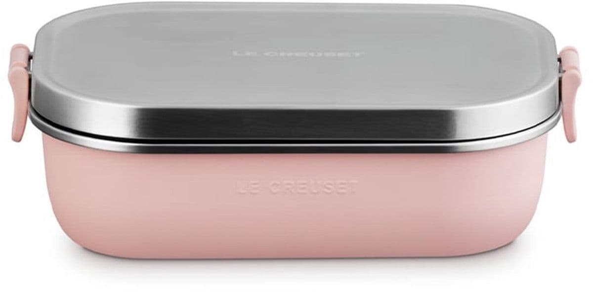 Le Creuset Lunchbox On The Go - RVS - 3-in-1 ontwerp - Shell Pink